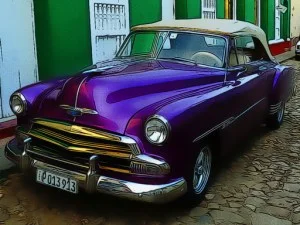 Cuban Vintage Cars Jigsaw